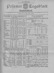 Posener Tageblatt. Handelsblatt 1905.06.16 Jg.44