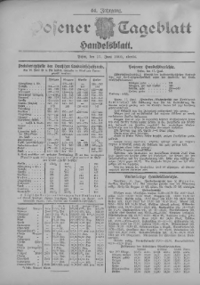Posener Tageblatt. Handelsblatt 1905.06.17 Jg.44