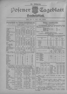 Posener Tageblatt. Handelsblatt 1905.06.19 Jg.44