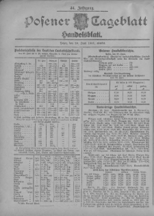Posener Tageblatt. Handelsblatt 1905.06.20 Jg.44