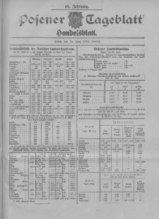 Posener Tageblatt. Handelsblatt 1905.06.22 Jg.44