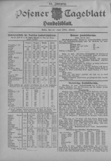 Posener Tageblatt. Handelsblatt 1905.06.24 Jg.44