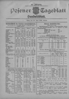 Posener Tageblatt. Handelsblatt 1905.06.26 Jg.44