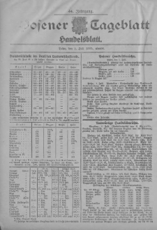 Posener Tageblatt. Handelsblatt 1905.07.01 Jg.44