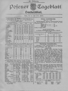 Posener Tageblatt. Handelsblatt 1905.07.11 Jg.44