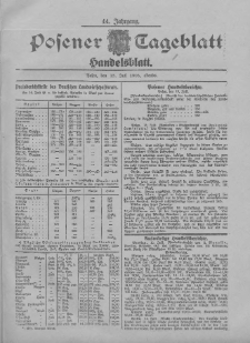 Posener Tageblatt. Handelsblatt 1905.07.15 Jg.44