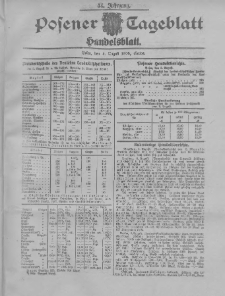 Posener Tageblatt. Handelsblatt 1905.08.03 Jg.44