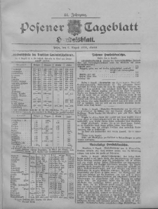 Posener Tageblatt. Handelsblatt 1905.08.05 Jg.44
