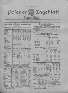 Posener Tageblatt. Handelsblatt 1905.08.09 Jg.44