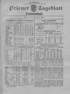 Posener Tageblatt. Handelsblatt 1905.08.10 Jg.44