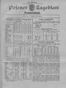 Posener Tageblatt. Handelsblatt 1905.08.10 Jg.44