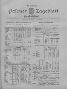 Posener Tageblatt. Handelsblatt 1905.08.11 Jg.44