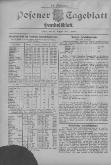 Posener Tageblatt. Handelsblatt 1905.08.12 Jg.44