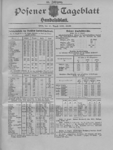 Posener Tageblatt. Handelsblatt 1905.08.18 Jg.44