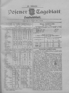 Posener Tageblatt. Handelsblatt 1905.08.22 Jg.44