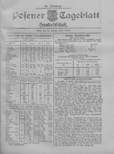 Posener Tageblatt. Handelsblatt 1905.08.24 Jg.44