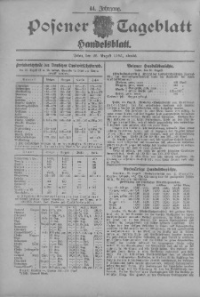 Posener Tageblatt. Handelsblatt 1905.08.26 Jg.44