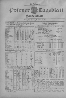Posener Tageblatt. Handelsblatt 1905.08.28 Jg.44