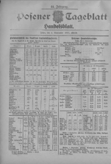 Posener Tageblatt. Handelsblatt 1905.09.01 Jg.44
