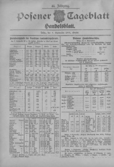 Posener Tageblatt. Handelsblatt 1905.09.04 Jg.44