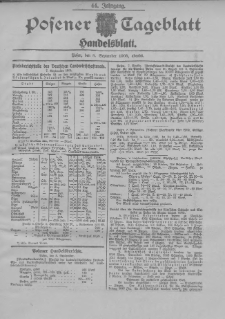 Posener Tageblatt. Handelsblatt 1905.09.08 Jg.44