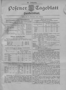Posener Tageblatt. Handelsblatt 1903.11.13 Jg.42