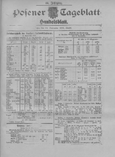 Posener Tageblatt. Handelsblatt 1905.09.13 Jg.44