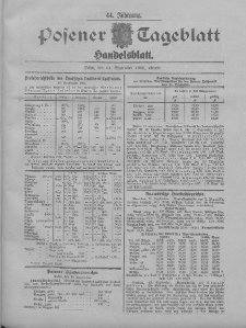 Posener Tageblatt. Handelsblatt 1905.09.14 Jg.44