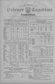 Posener Tageblatt. Handelsblatt 1905.09.15 Jg.44