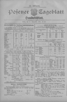 Posener Tageblatt. Handelsblatt 1905.09.15 Jg.44