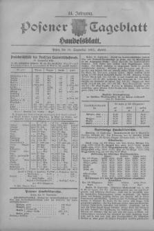 Posener Tageblatt. Handelsblatt 1905.09.19 Jg.44