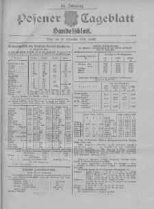 Posener Tageblatt. Handelsblatt 1905.09.20 Jg.44