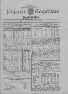 Posener Tageblatt. Handelsblatt 1905.09.21 Jg.44