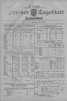 Posener Tageblatt. Handelsblatt 1905.09.25 Jg.44