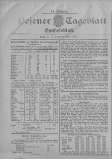 Posener Tageblatt. Handelsblatt 1905.09.30 Jg.44
