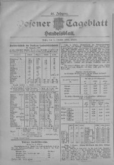 Posener Tageblatt. Handelsblatt 1905.10.02 Jg.44