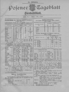 Posener Tageblatt. Handelsblatt 1905.10.04 Jg.44