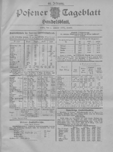 Posener Tageblatt. Handelsblatt 1905.10.05 Jg.44