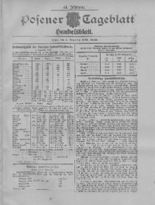 Posener Tageblatt. Handelsblatt 1905.11.02 Jg.44