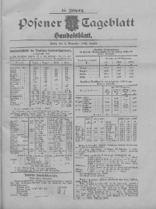 Posener Tageblatt. Handelsblatt 1905.11.06 Jg.44