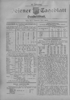 Posener Tageblatt. Handelsblatt 1905.11.07 Jg.44
