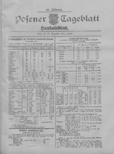 Posener Tageblatt. Handelsblatt 1905.11.10 Jg.44