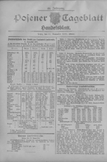 Posener Tageblatt. Handelsblatt 1905.11.11 Jg.44
