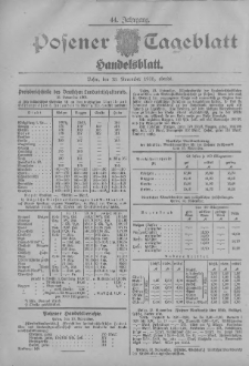 Posener Tageblatt. Handelsblatt 1905.11.13 Jg.44