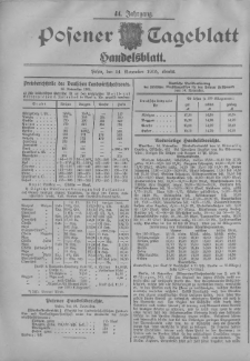 Posener Tageblatt. Handelsblatt 1905.11.14 Jg.44