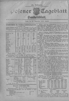 Posener Tageblatt. Handelsblatt 1905.11.18 Jg.44