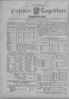 Posener Tageblatt. Handelsblatt 1905.11.27 Jg.44