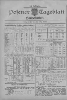 Posener Tageblatt. Handelsblatt 1905.11.29 Jg.44