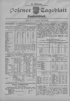 Posener Tageblatt. Handelsblatt 1905.12.04 Jg.44