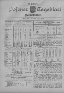 Posener Tageblatt. Handelsblatt 1905.12.07 Jg.44